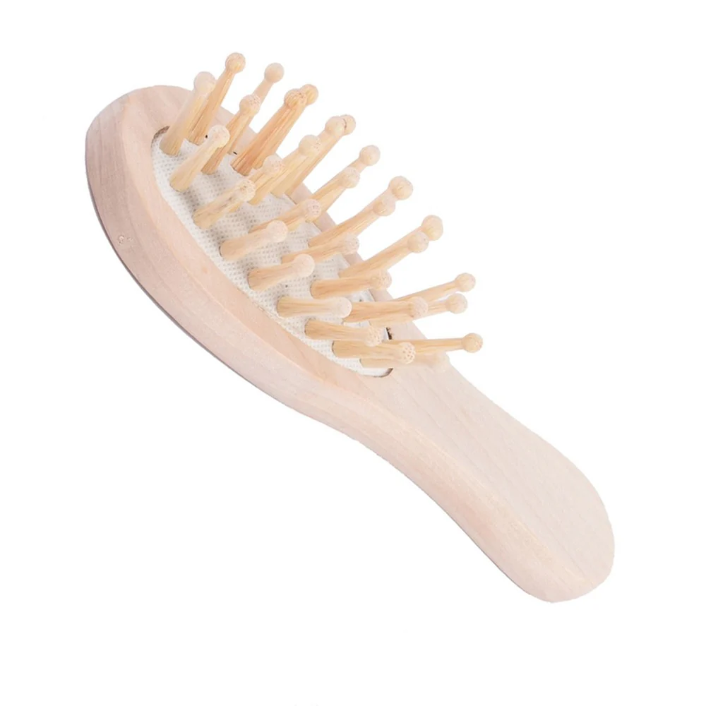 Perie mică din lemn – decor de botez, accesoriu pentru tava bebelușului